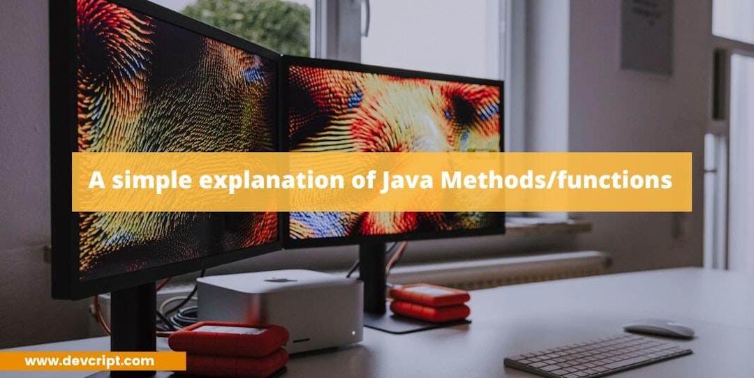 A simple explanation of Java Methods/functions