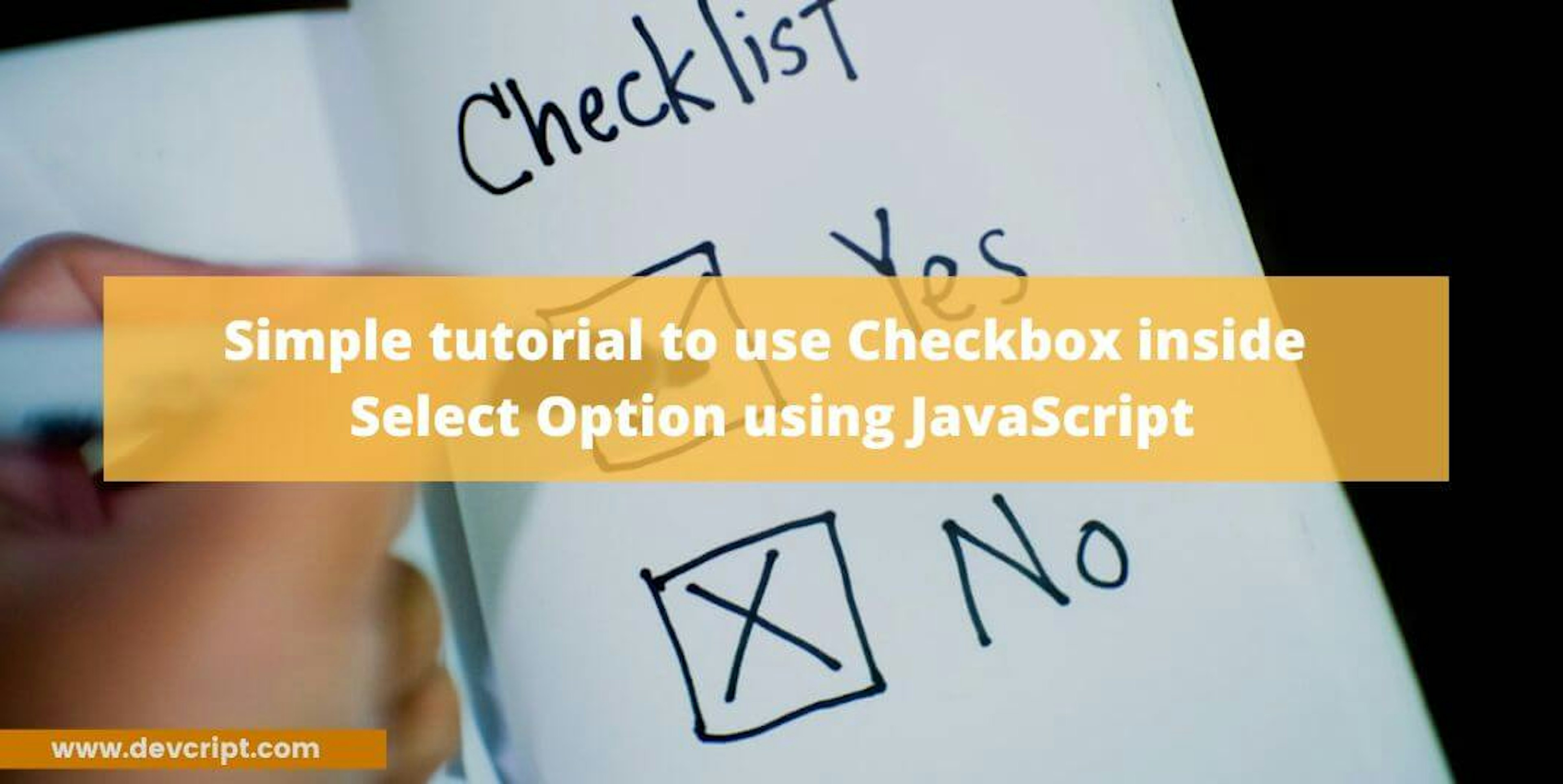 checkbox inside a select option using JavaScript